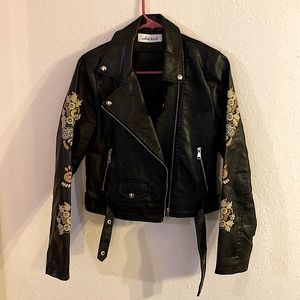 Faux leather jacket